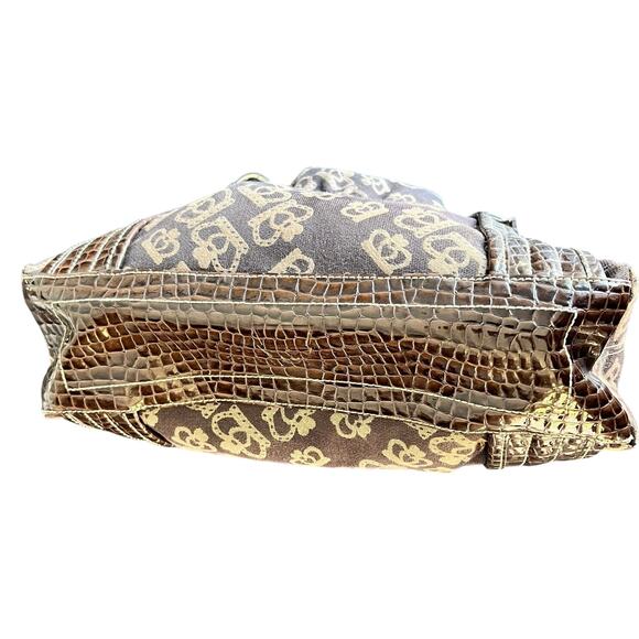 Kathy Van Zeeland Brown Crown Pattern Shoulder Bag - Picture 12 of 12